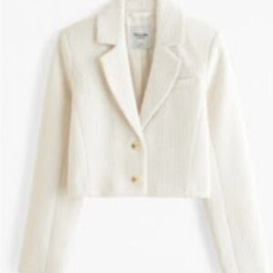 Abercrombie & Fitch Cream Women's Blazer